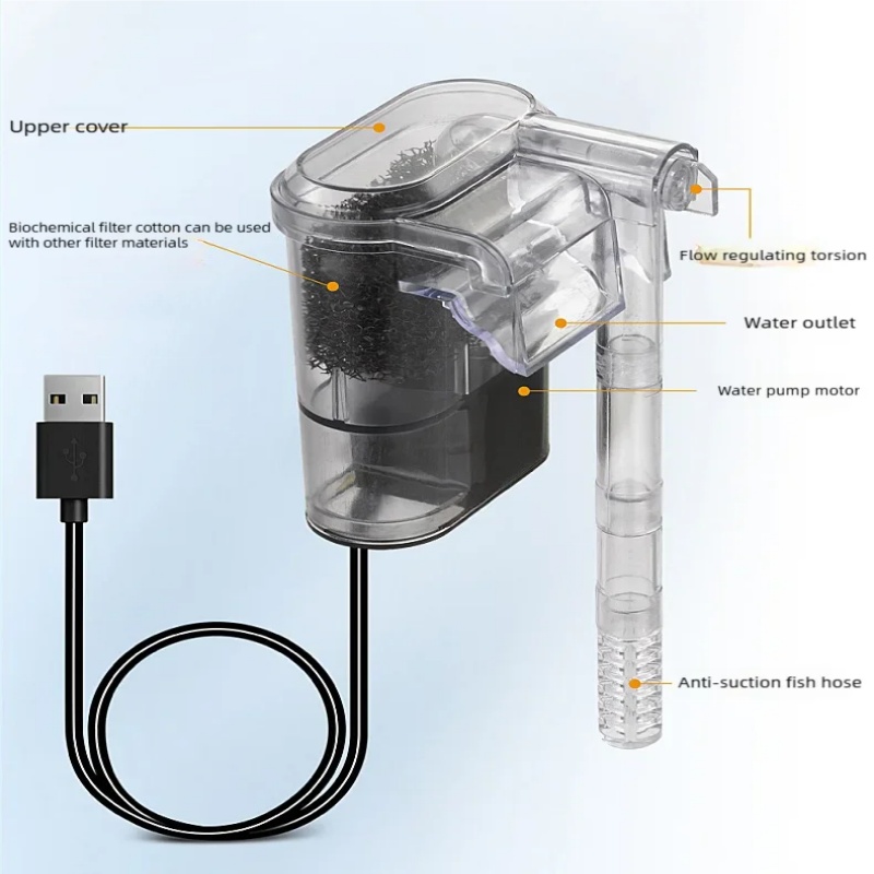 Mini zawieszony filtr USB do a – Aquarium Fish Tank Cleaner recenzja i cena